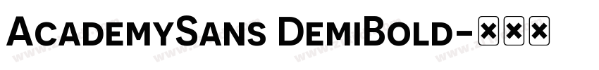 AcademySans DemiBold字体转换